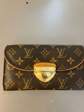 Louis Vuitton Monogram Canvas Wallet with Gold-Tone Clasp